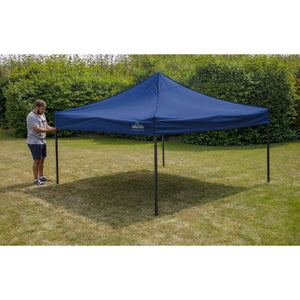Dellonda Blue Premium 3 x 3m Pop-Up Gazebo, PVC Coated, Water Resistant Fabric, Supplied with Carry Bag & Accesories