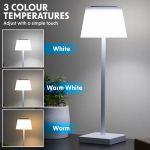 Dellonda Rechargeable Table Lamp for Home Office Restaurant RGB Colours