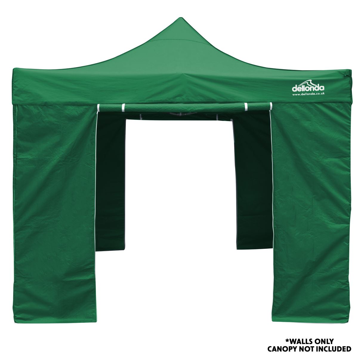 Dellonda Dark Green Premium Side Walls/Doors/Windows for Gazebo/Marquee, Fits 2 x 2m Models