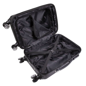 Dellonda Lightweight ABS Luggage Set with TSA Lock - Black