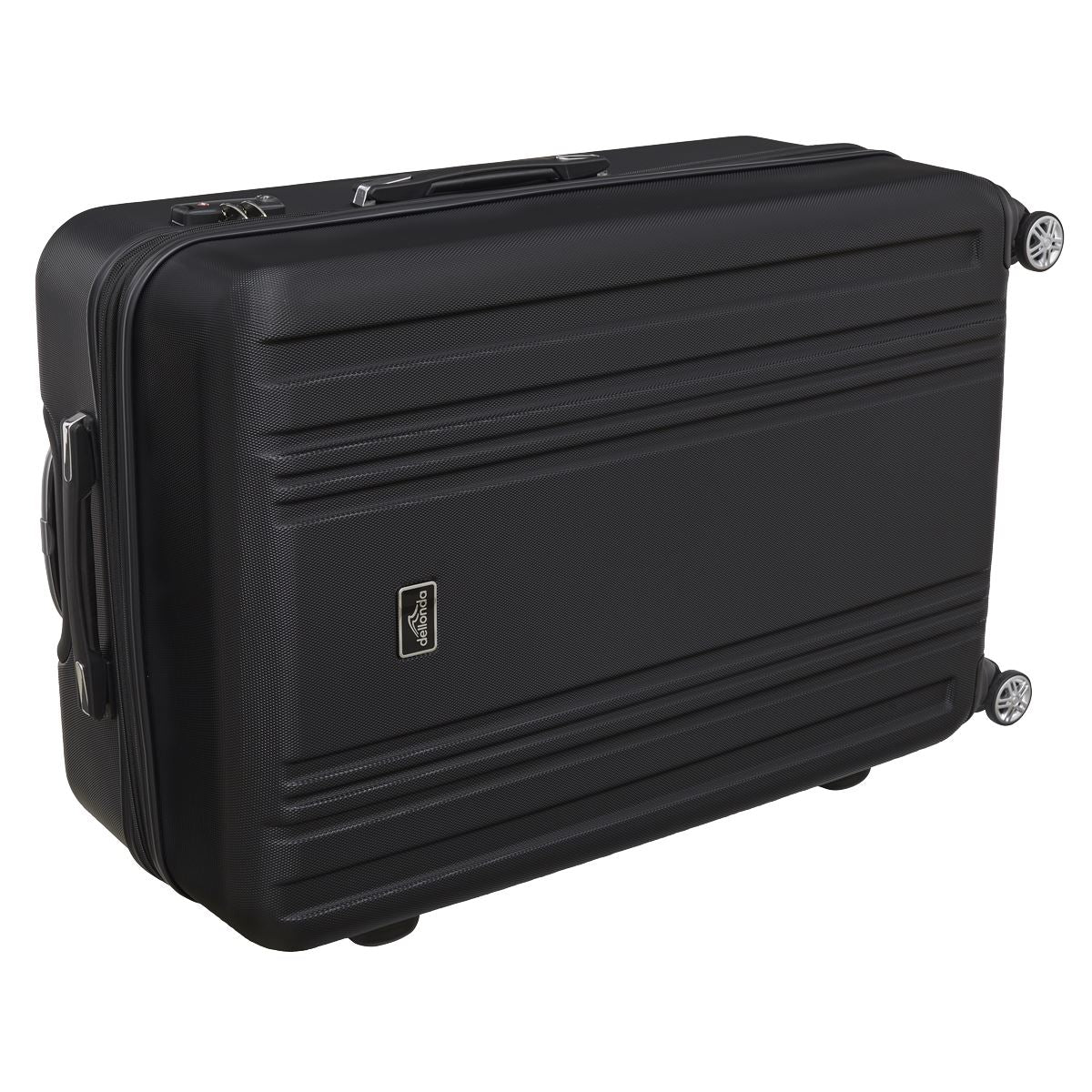 Dellonda Lightweight ABS Luggage Set with TSA Lock - Black