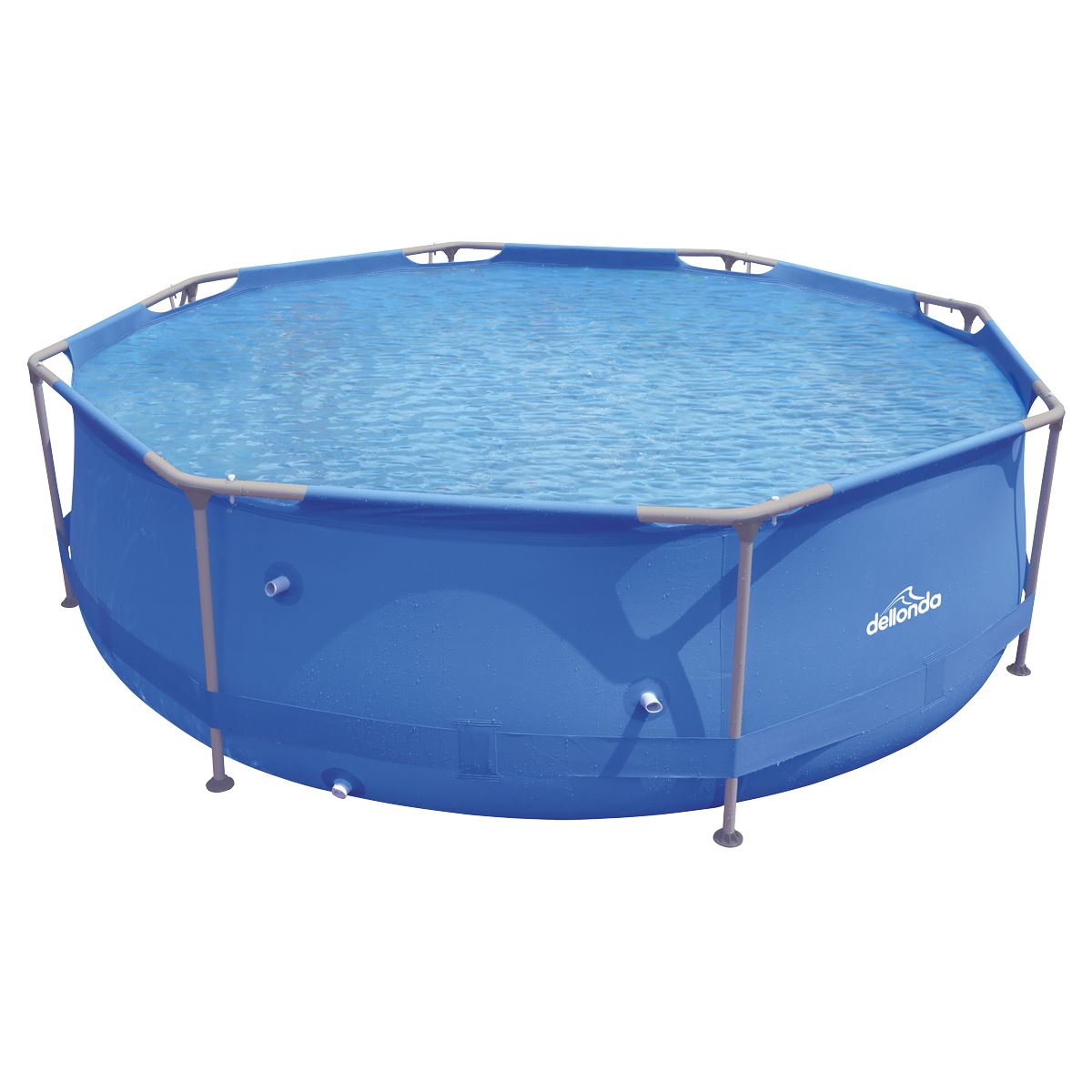 Dellonda Steel Frame Round Swimming Pool & Filter Pump 10ft - Blue
