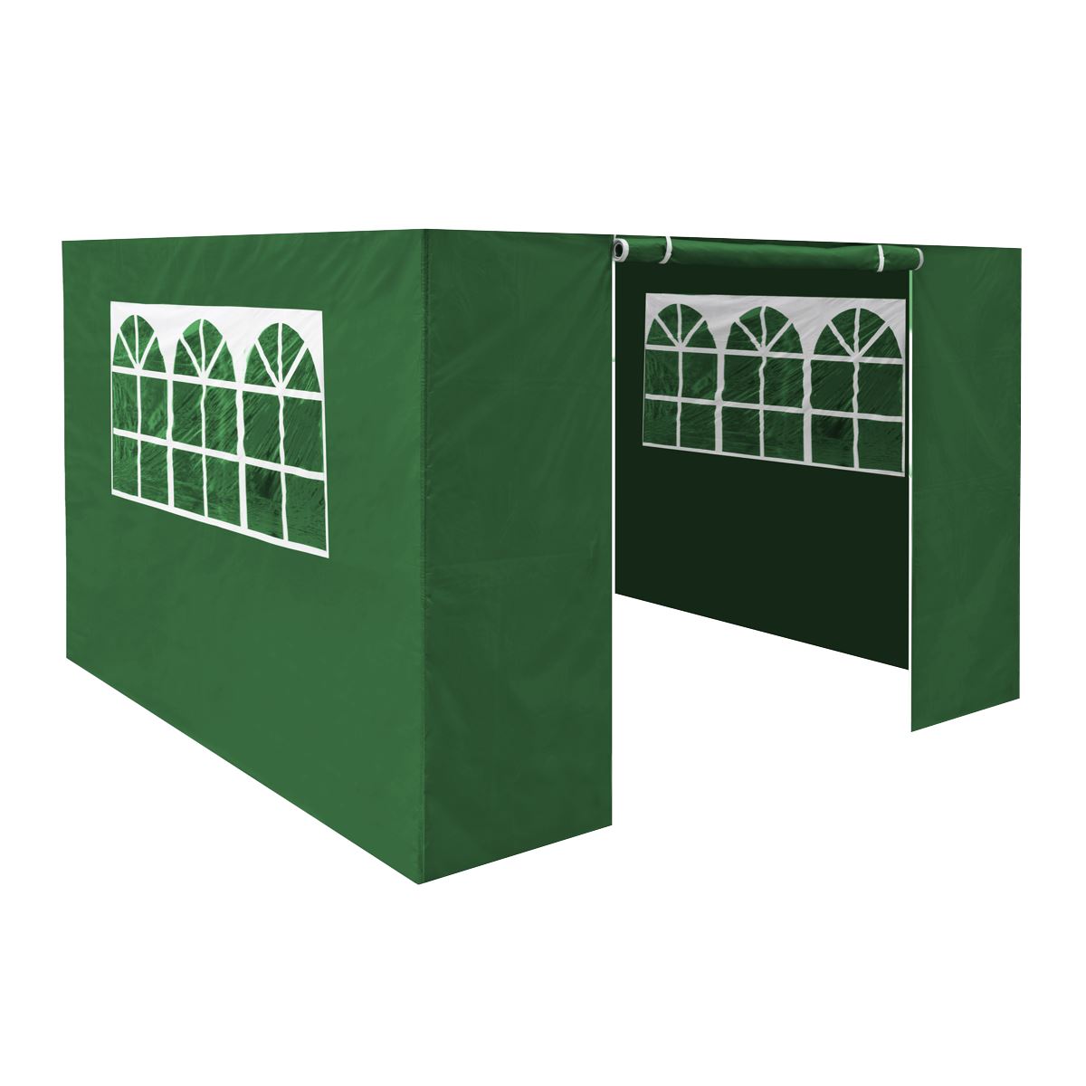 Dellonda Dark Green Premium Side Walls/Doors/Windows for Gazebo/Marquee, Fits 2 x 2m Models
