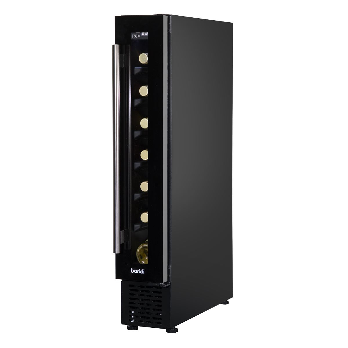 Baridi Extra-Slim 7 Bottle Wine Fridge & Cooler 15cm - Black