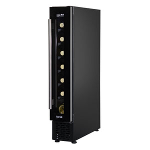 Baridi Extra-Slim 7 Bottle Wine Fridge & Cooler 15cm - Black