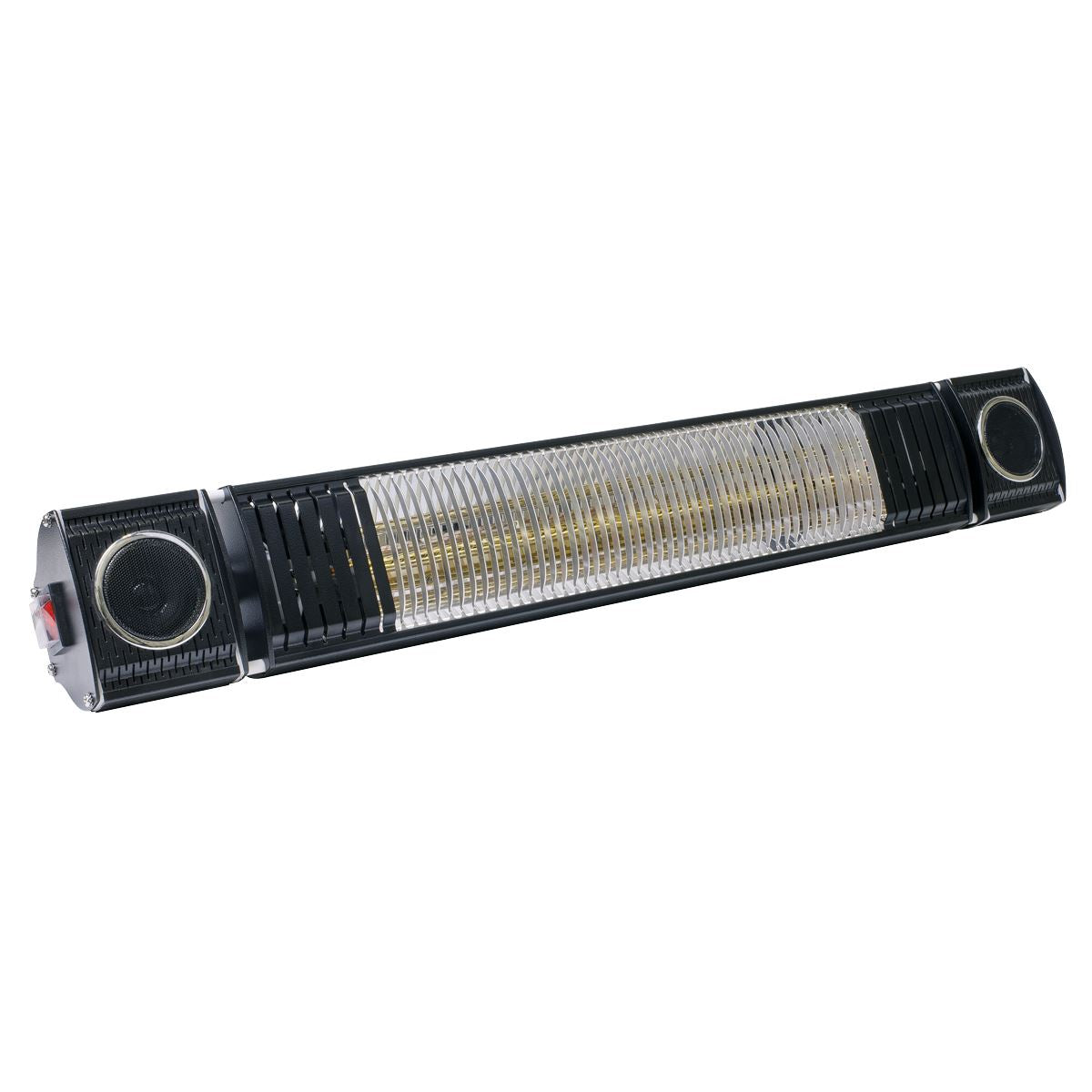 Dellonda Infrared Outdoor 2000W Patio Heater with Speakers, Black