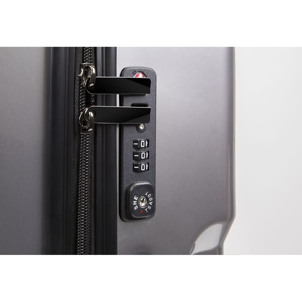 Dellonda Lightweight ABS Luggage Set 3pc - Silver