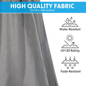Dellonda Banana Parasol with Cover 3m - Grey