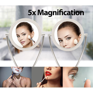 Dellonda Freestanding Double-Sided LED Vanity Mirror 7.5"