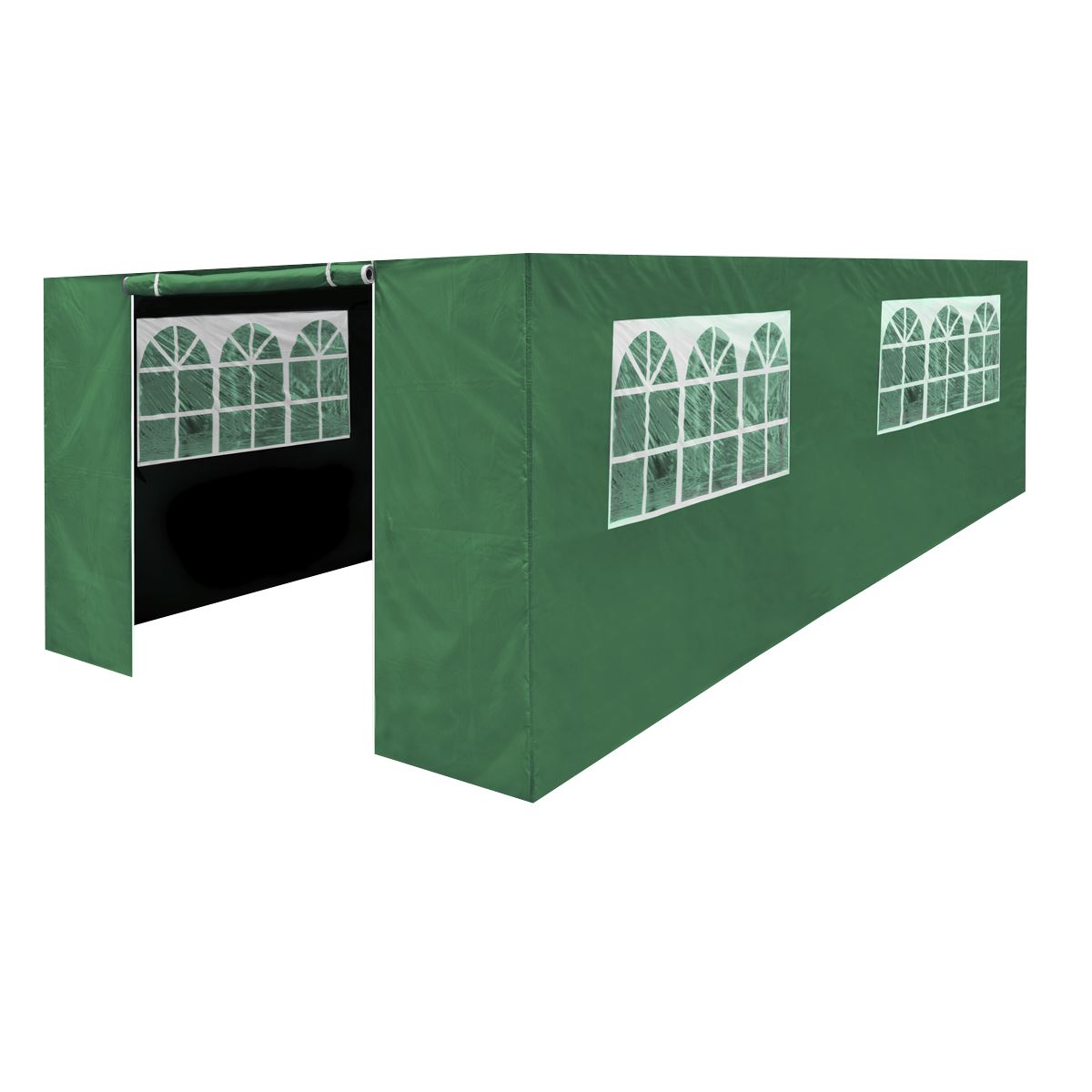 Dellonda Dark Green Premium Side Walls/Doors/Windows for Gazebo/Marquee, Fits 3 x 6m Models