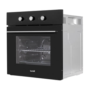 Baridi Built-In 5-Function Fan Assisted Oven with Timer 60cm, 55L Capacity - Black