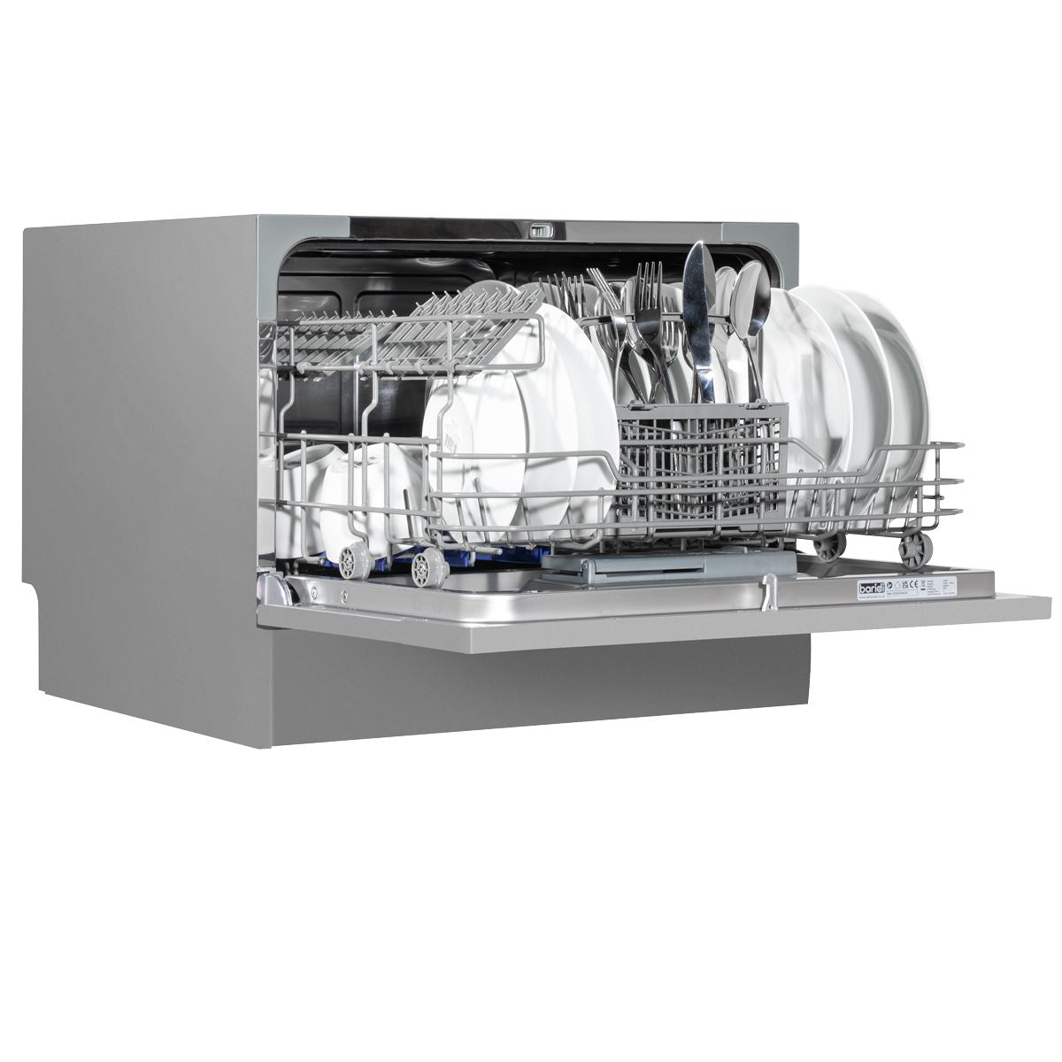 Baridi Tabletop Dishwasher 6 Place Settings 6.5L Capacity - Silver