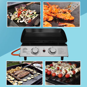 Dellonda 2 Burner Portable Gas Plancha