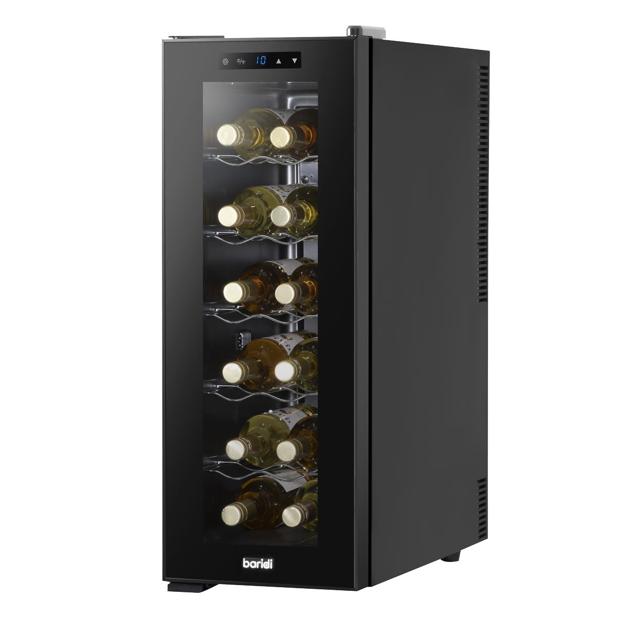 Baridi 12 Bottle Wine Fridge & Cooler - Black