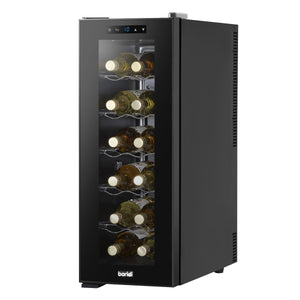 Baridi 12 Bottle Wine Fridge & Cooler - Black