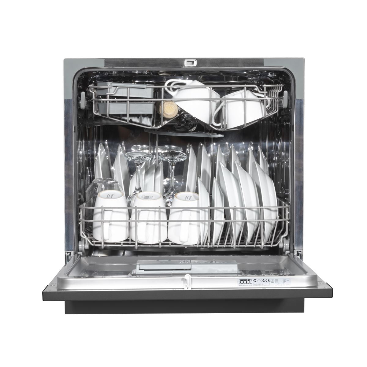 Baridi Tabletop Dishwasher 8 Place Settings 8L Capacity - Black
