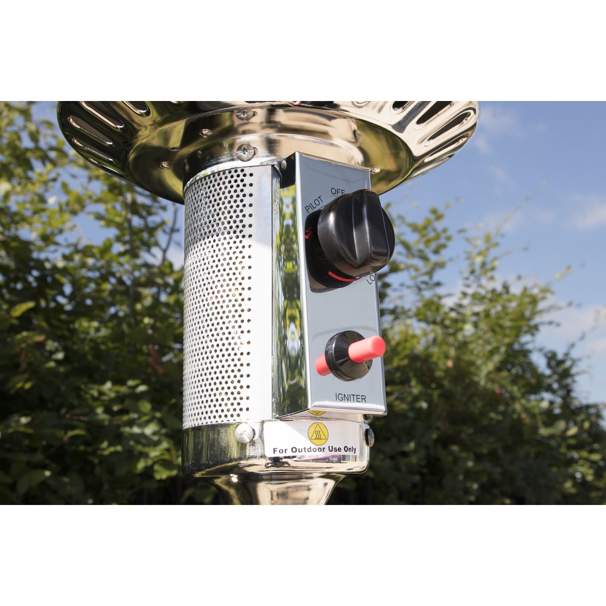 Dellonda Outdoor Garden Gas Patio Heater 13kW Commercial & Domestic Use, Stainless Steel