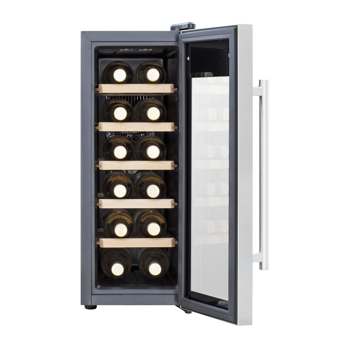 Baridi 12 Bottle Wine Fridge & Cooler - Stainless Steel