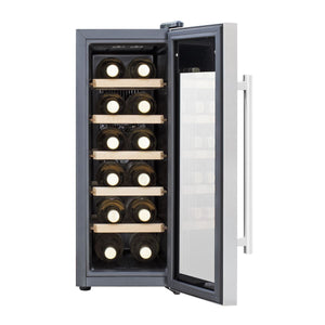 Baridi 12 Bottle Wine Fridge & Cooler - Stainless Steel