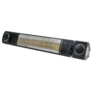 Dellonda Infrared Outdoor 2000W Patio Heater with Speakers, Black