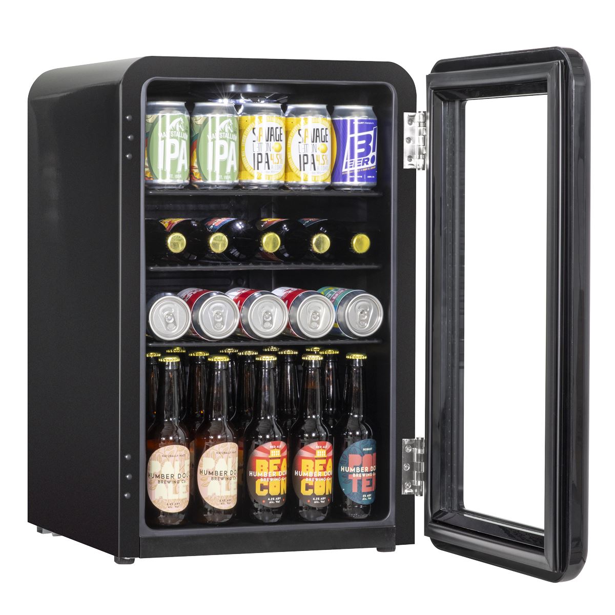 Baridi Retro Style Drinks/Beer & Wine Fridge 70L Capacity