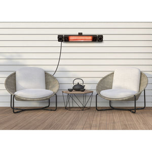 Dellonda Infrared Outdoor 2000W Patio Heater with Speakers, Black