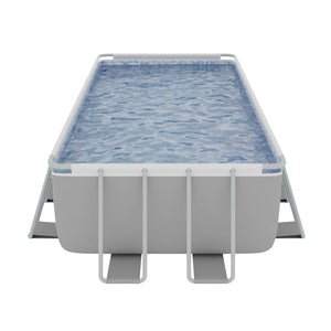 Dellonda Deluxe Steel Frame Rectangular Swimming Pool with Step Ladder & Filter Pump 21ft