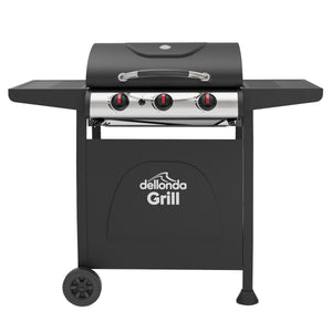 Dellonda 3 Burner Gas BBQ Grill with Piezo Ignition & Thermometer
