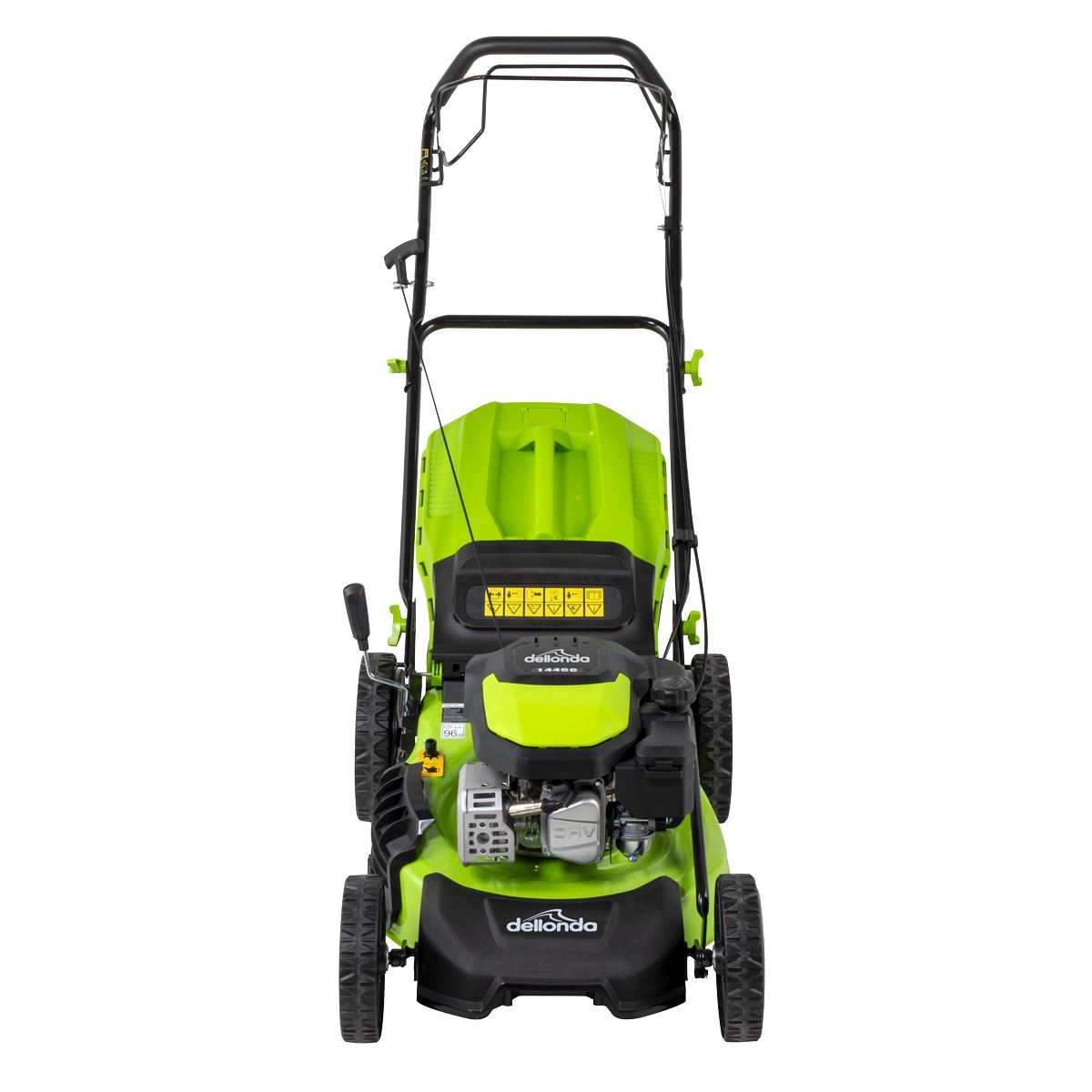 Dellonda Self-Propelled Petrol Lawnmower Grass Cutter with Height Adjustment & Grass Bag 144cc 18"/46cm 4-Stroke Engine