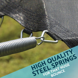 Dellonda Heavy-Duty Outdoor Trampoline with Safety Enclosure Net 10ft