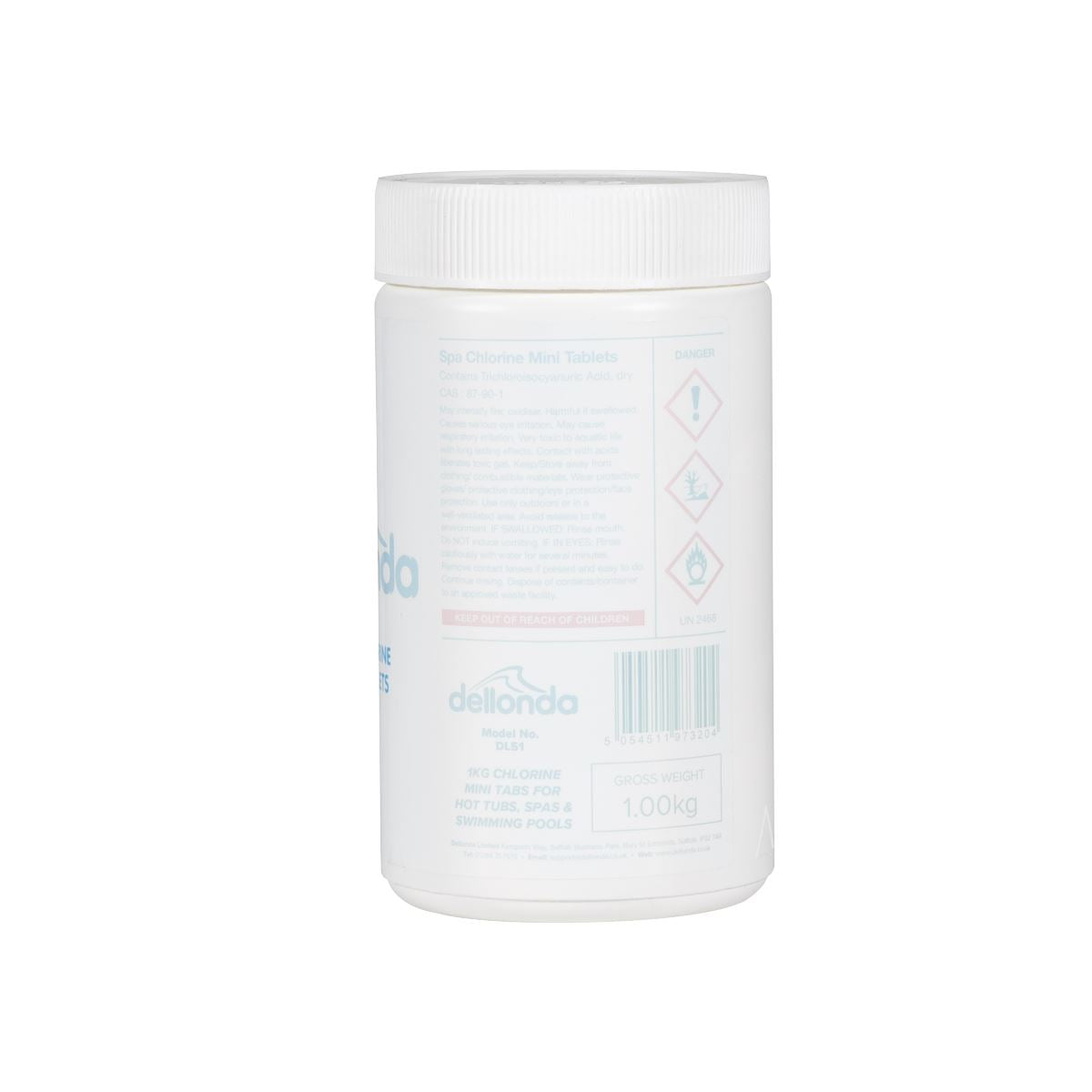 Dellonda Chlorine Mini Tabs for Hot Tubs/Spas & Swimming Pools 1kg