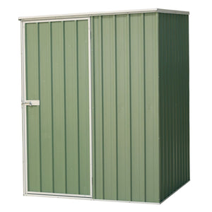 Dellonda Galvanized Steel Storage Shed with Pent Style Roof 151 x 151 x 200cm - Green
