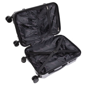 Dellonda Lightweight ABS Luggage Set 3pc - Silver