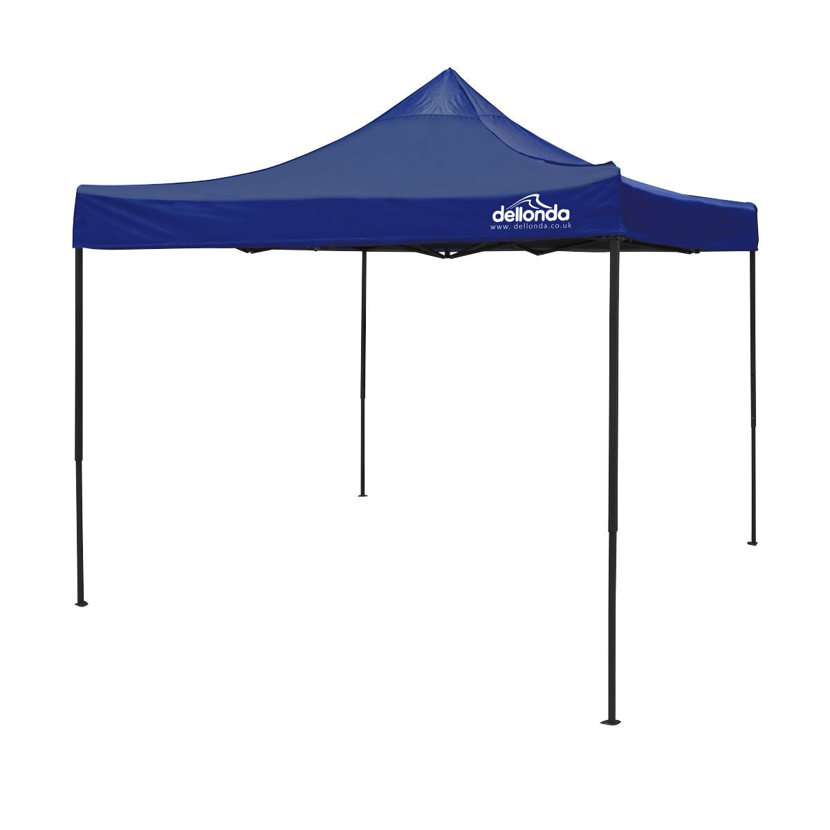 Dellonda Blue Premium 3 x 3m Pop-Up Gazebo, PVC Coated, Water Resistant Fabric, Supplied with Carry Bag & Accesories