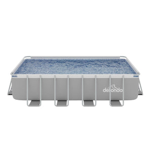 Dellonda Deluxe Steel Frame Swimming Pool with Filter Pump 18ft