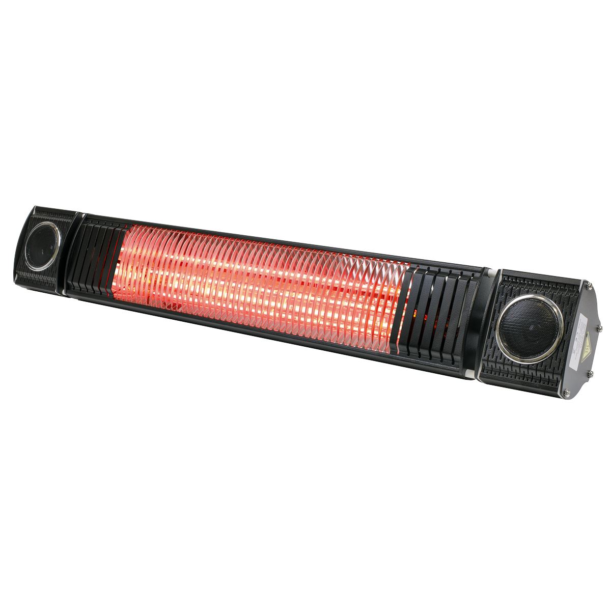 Dellonda Infrared Outdoor 2000W Patio Heater with Speakers, Black