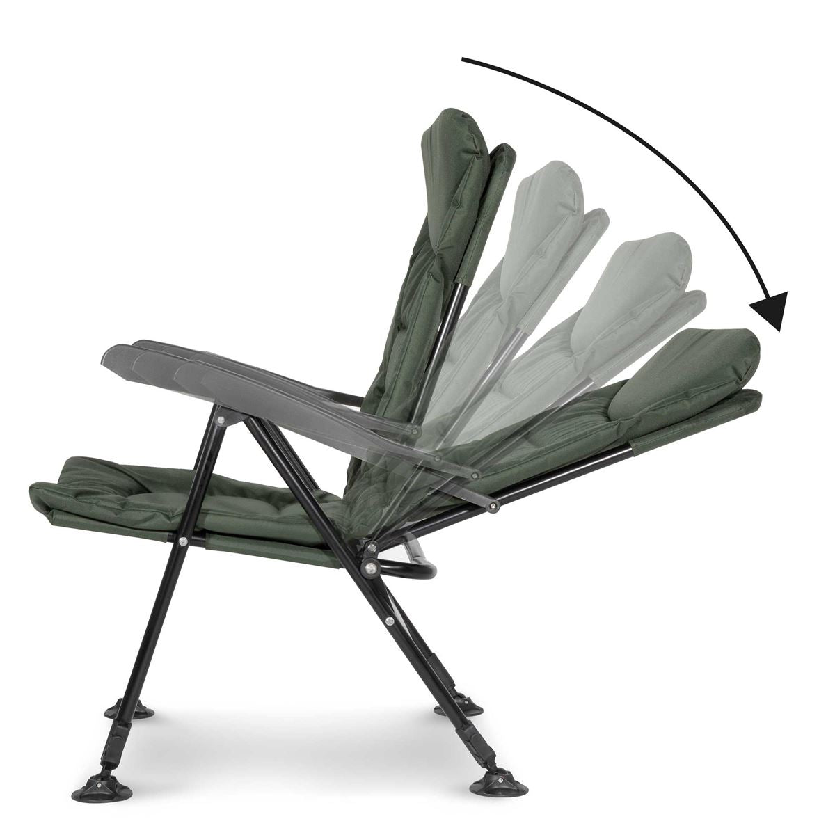 Dellonda Outdoor Portable Reclining Chair with Armrests