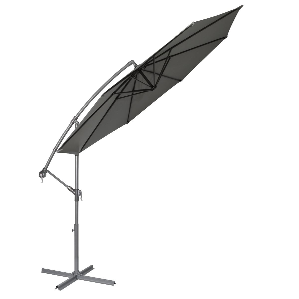 Dellonda Banana Parasol with Cover 3m - Grey
