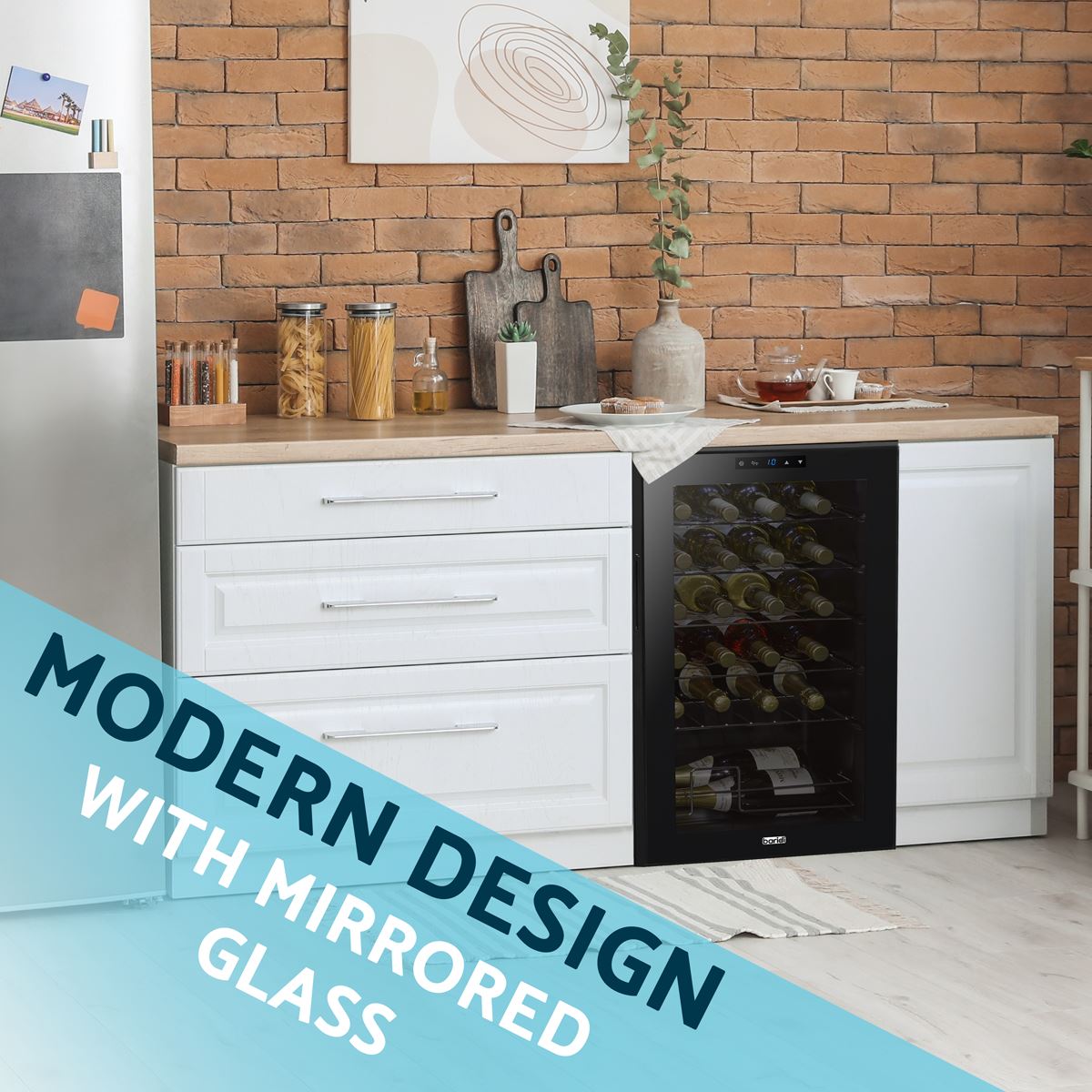 Baridi 24 Bottle Tabletop Wine Fridge & Cooler