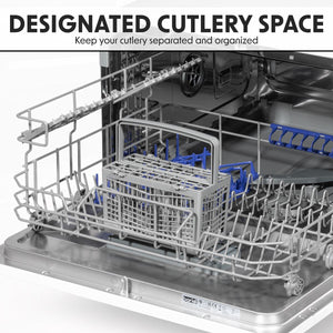 Baridi Tabletop Dishwasher 6 Place Settings 6.5L Capacity - White