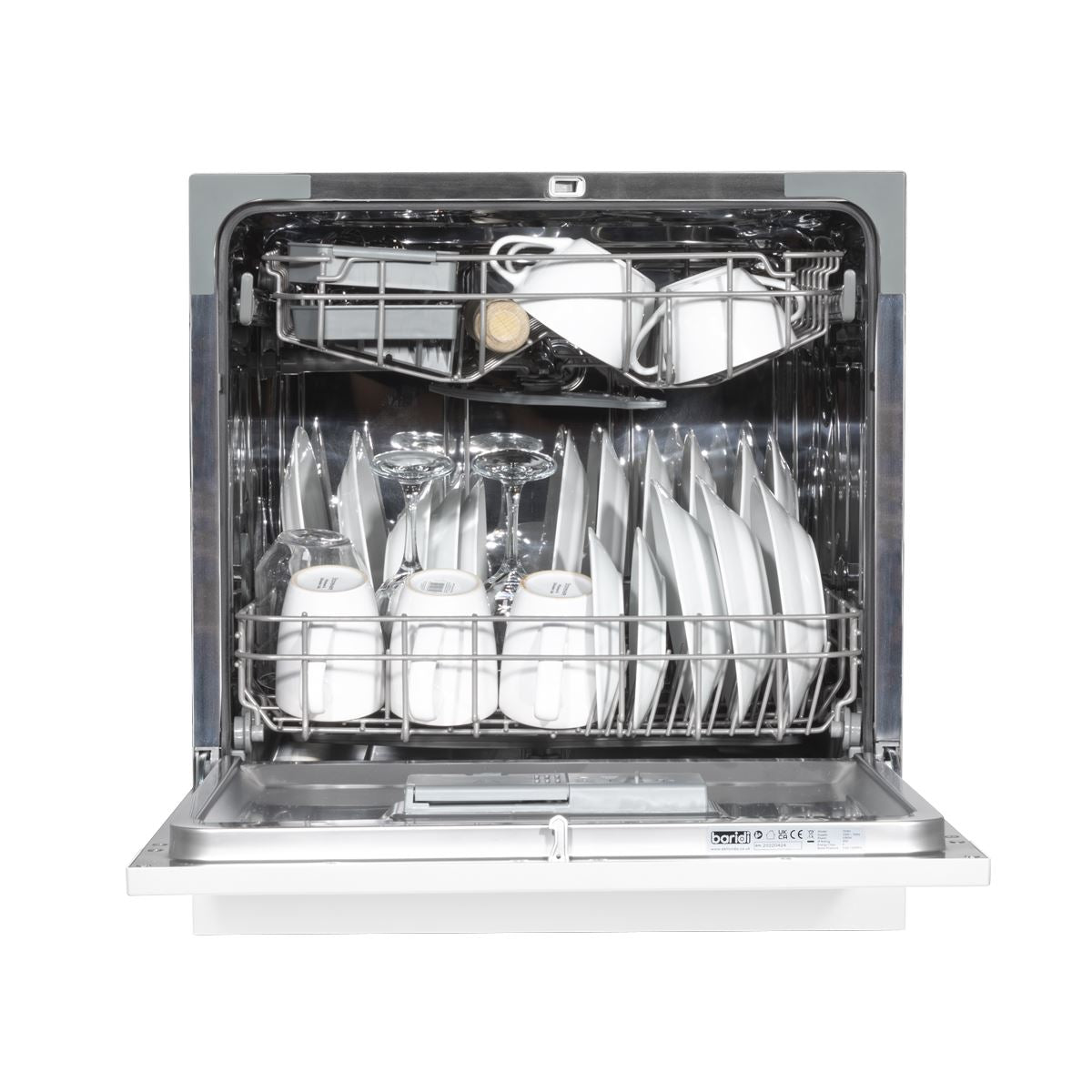 Baridi Tabletop Dishwasher 8 Place Settings 8L Capacity - White