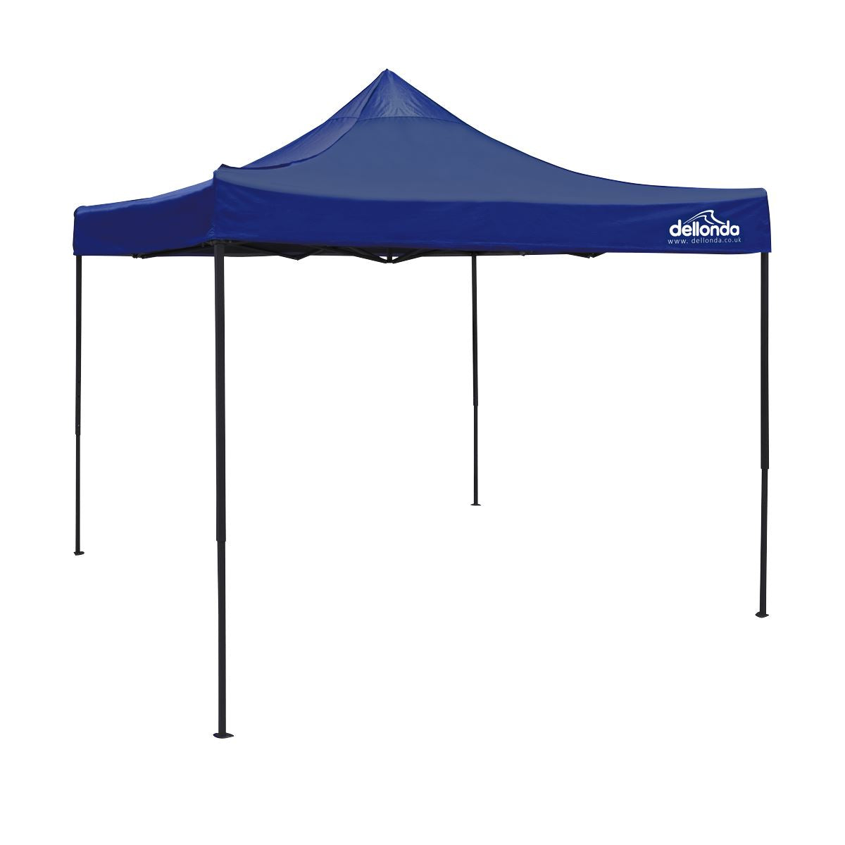 Dellonda Blue Premium 3 x 3m Pop-Up Gazebo, PVC Coated, Water Resistant Fabric, Supplied with Carry Bag & Accesories