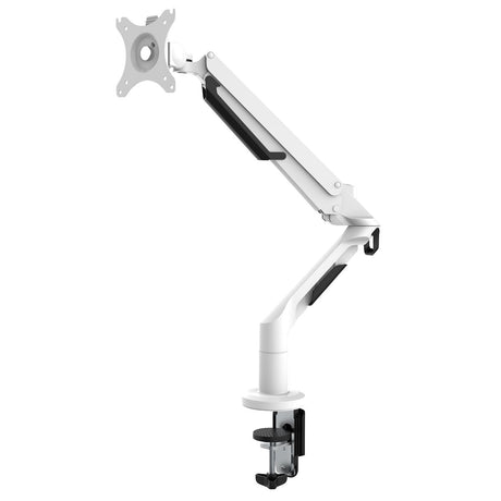 Dellonda Adjustable Single Monitor Arm with 360° Rotation - White