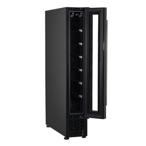 Baridi Extra-Slim 7 Bottle Wine Fridge & Cooler 15cm - Black