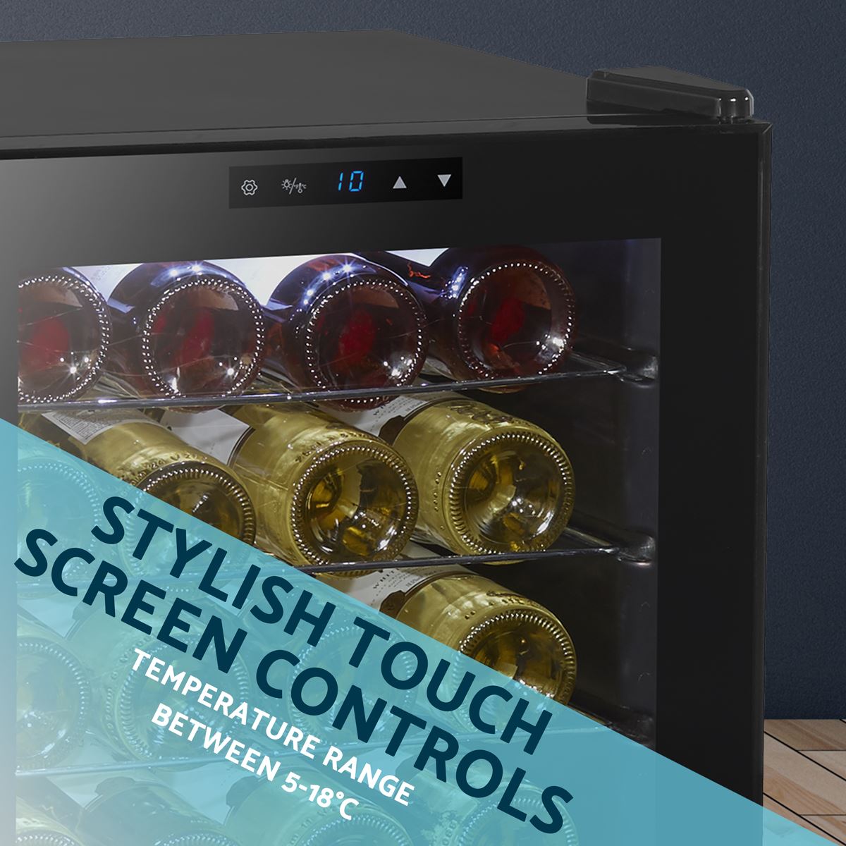 Baridi 24 Bottle Tabletop Wine Fridge & Cooler