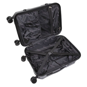 Dellonda Lightweight ABS Luggage Set 3pc - Black