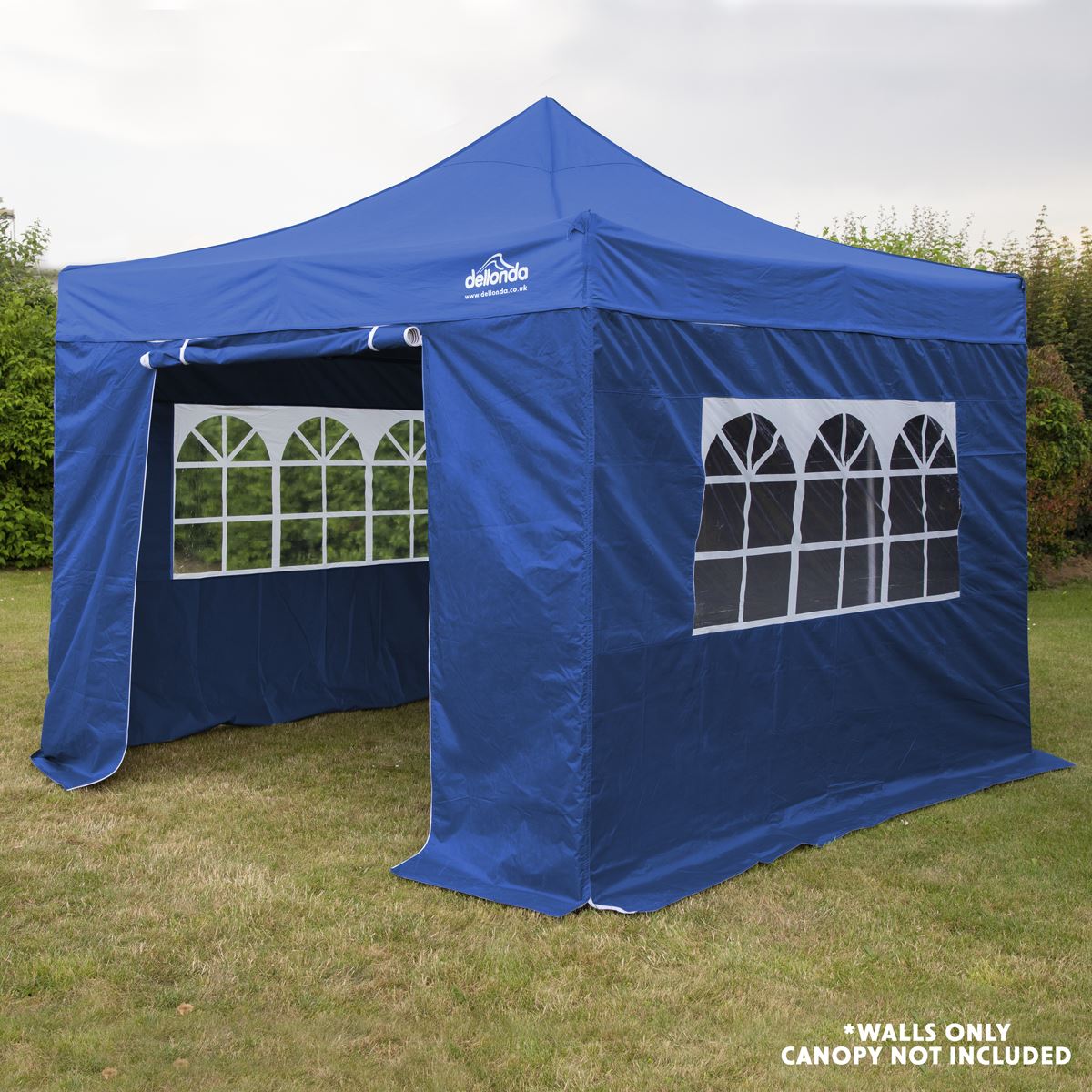 Dellonda Blue Premium Gazebo/Marquee Side Walls/Doors/Windows, Fits 3 x 3m Models