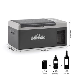 Dellonda Portable Fridge Freezer / Cool Box with LED Display 15L