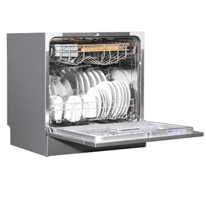 Baridi Tabletop Dishwasher 8 Place Settings 8L Capacity - Silver