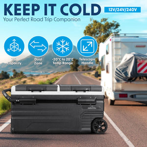 Dellonda Portable Fridge Freezer / Cool Box with LED Display 95L